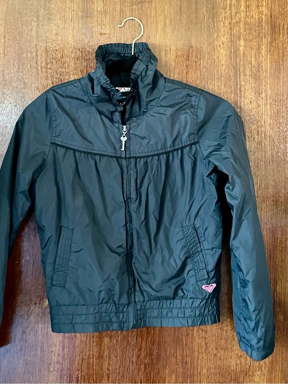 Kids Roxy Black Windbreaker Jacket